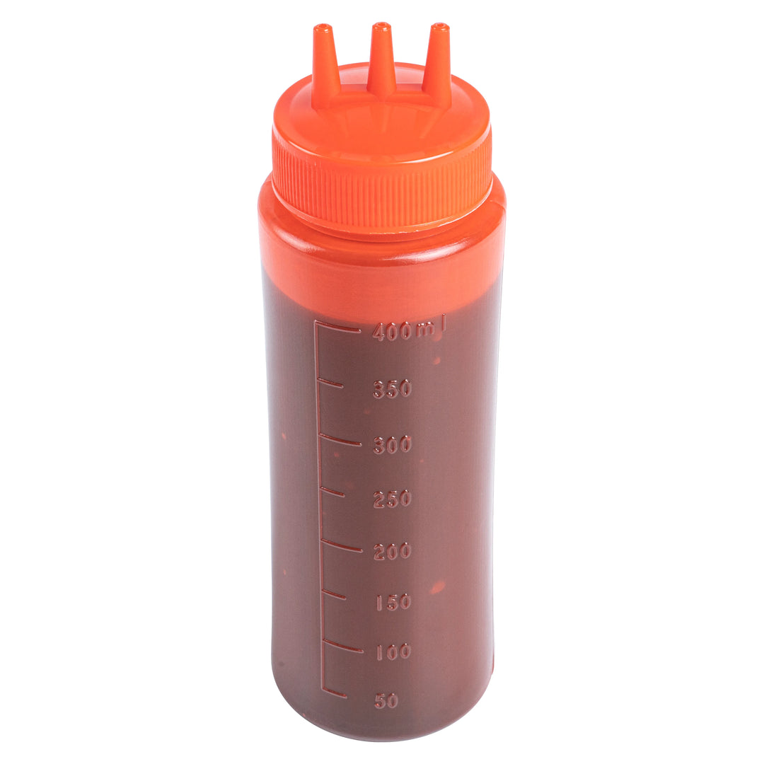 Restaurantware 16oz Red Plastic Ketchup Squeeze Bottles, With Triple Dispersion Tip - Restaurant Equipment and Smallwares - Canadian Distribution - Ships Free Within Canada on Orders Above CAD $199