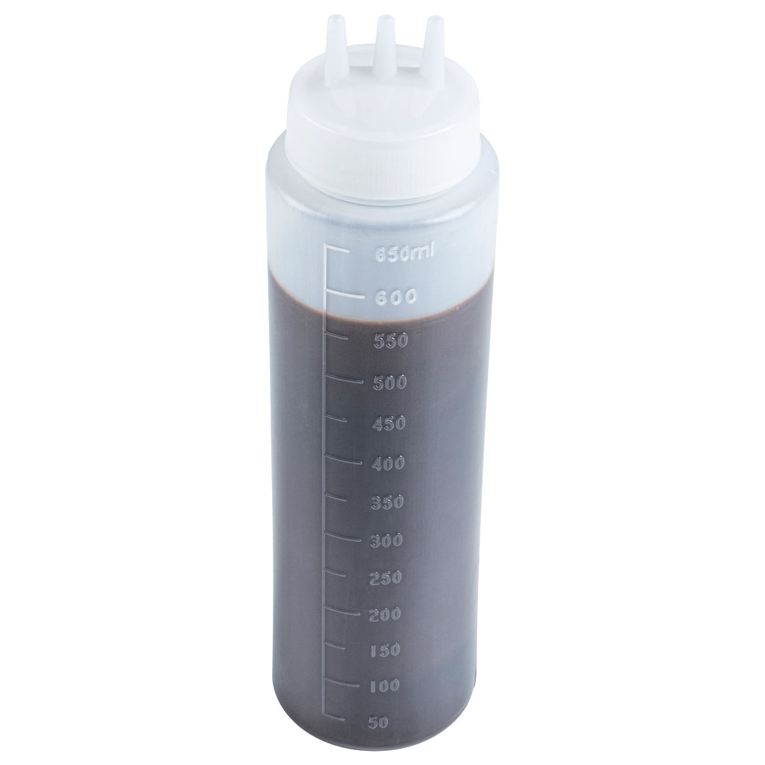 Restaurantware 24oz Clear All-Purpose Plastic Squeeze Bottles, With Triple Dispersion Tip - Restaurant Equipment and Smallwares - Canadian Distribution - Ships Free Within Canada on Orders Above CAD $199
