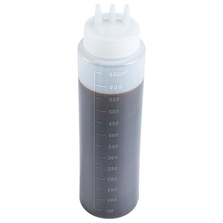 Restaurantware 24oz Clear All-Purpose Plastic Squeeze Bottles, With Triple Dispersion Tip - Restaurant Equipment and Smallwares - Canadian Distribution - Ships Free Within Canada on Orders Above CAD $199