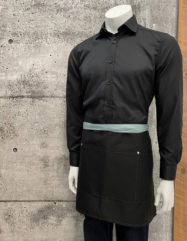 No Limits 18 X 30In Black & Light Blue Apron, Polyester & Cotton, With Colored Strap - Restaurant Equipment and Smallwares - Canadian Distribution