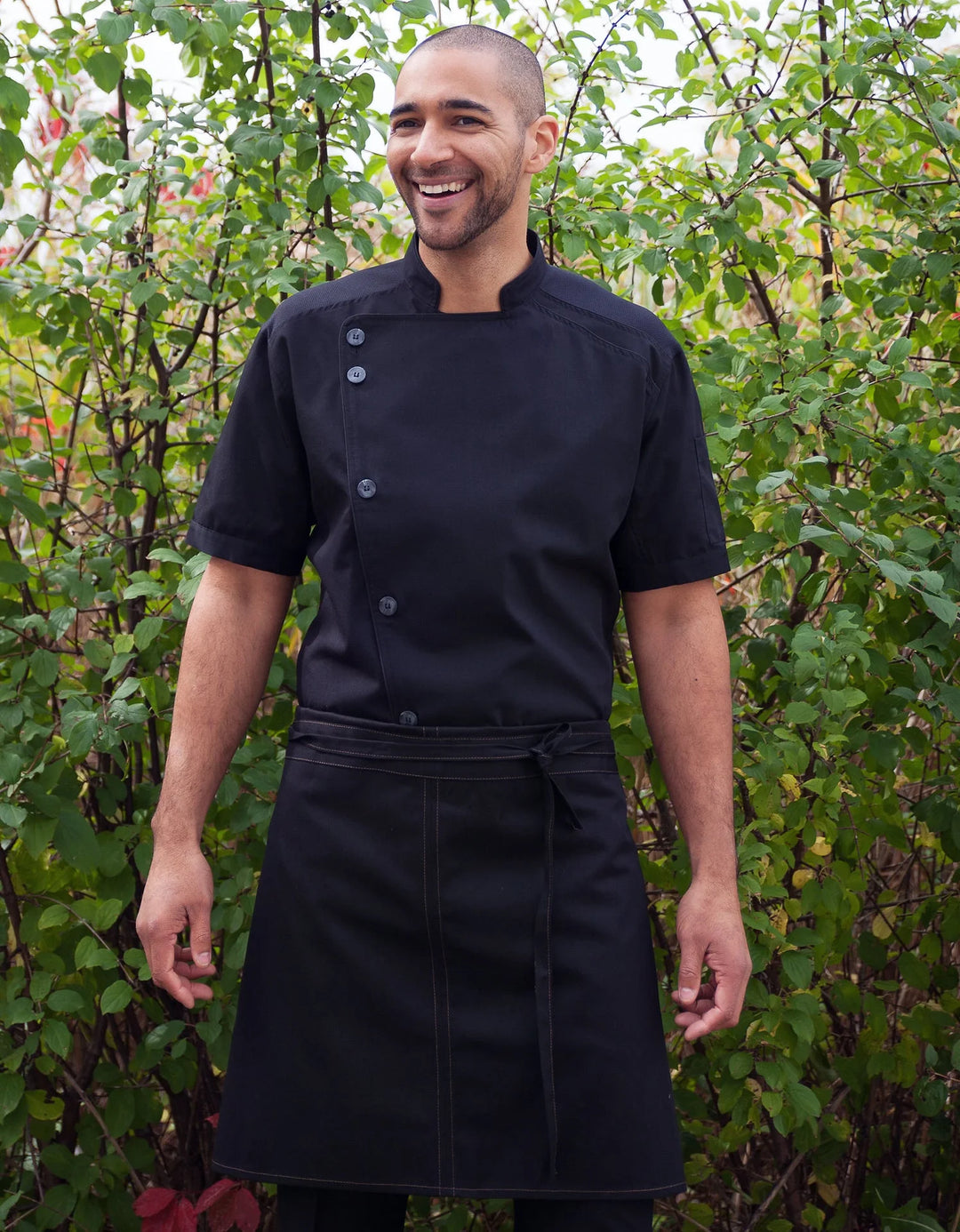 No Limits Large Black Lightweight Chef Coats, Mesh Back - Restaurant Equipment and Smallwares - Canadian Distribution