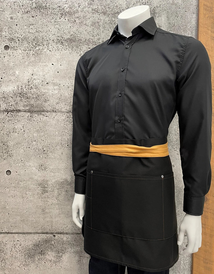 No Limits 18 X 30In Black & Yellow Ochre Apron, Polyester & Cotton, With Colored Strap - Restaurant Equipment and Smallwares - Canadian Distribution