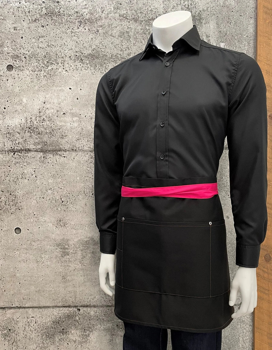 No Limits 18 X 30In Black & Fushia Apron, Polyester & Cotton, With Colored Strap - Restaurant Equipment and Smallwares - Canadian Distribution