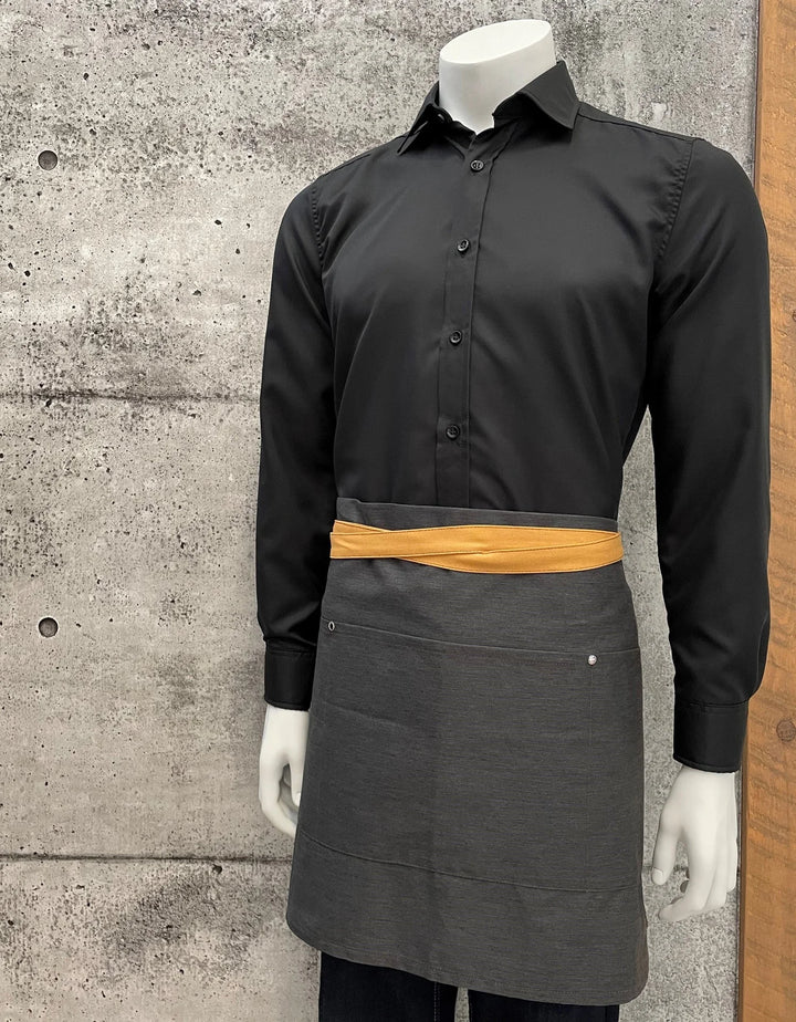 No Limits 18 X 30In Gray & Yellow Ochre Apron, Polyester & Cotton, With Colored Strap - Restaurant Equipment and Smallwares - Canadian Distribution