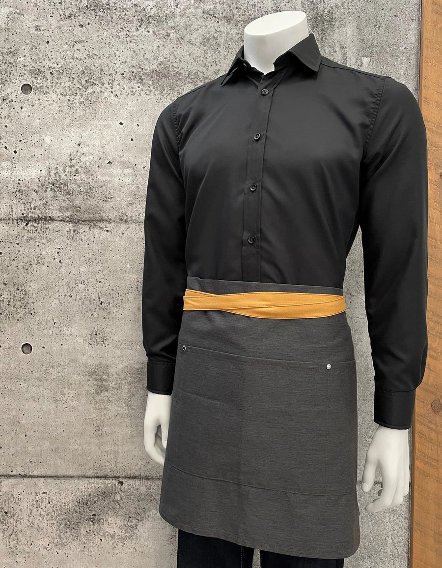 No Limits 18 X 30In Gray & Yellow Ochre Apron, Polyester & Cotton, With Colored Strap - Restaurant Equipment and Smallwares - Canadian Distribution