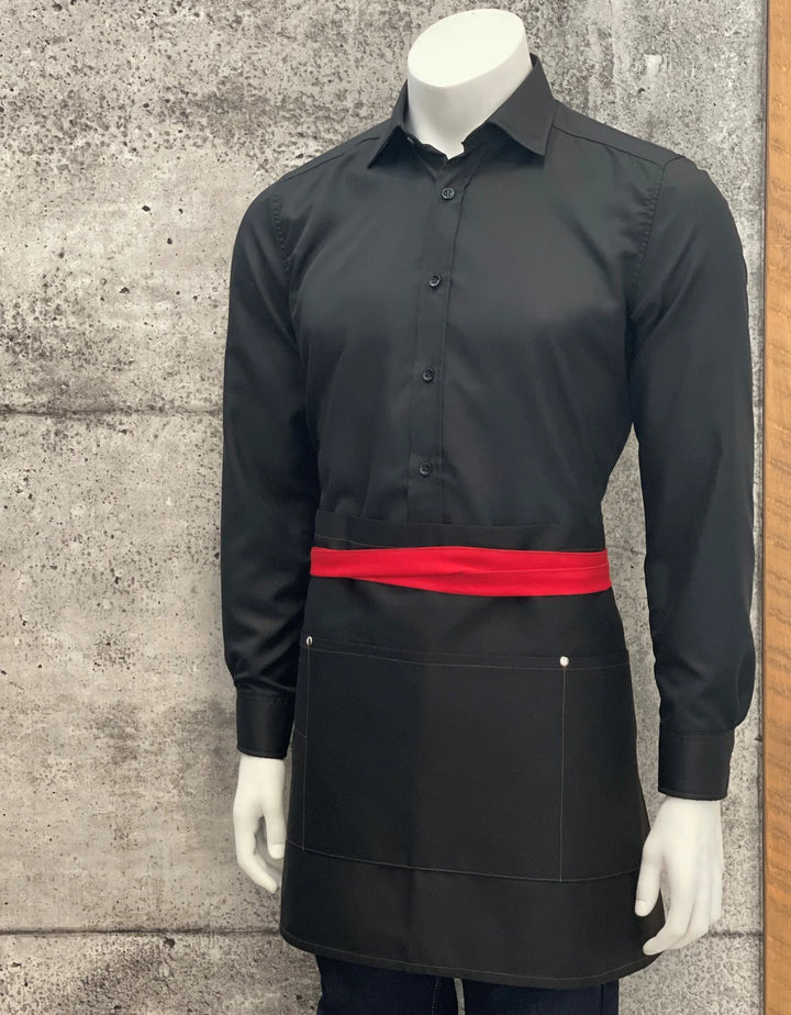 No Limits 18 X 30In Black & Red Apron, Polyester & Cotton, With Colored Strap - Restaurant Equipment and Smallwares - Canadian Distribution