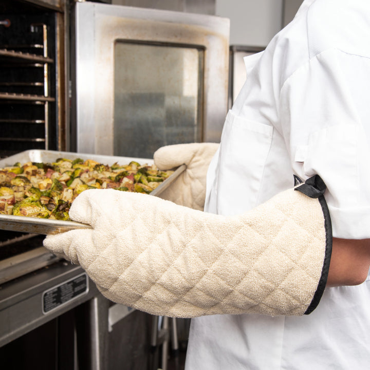 San Jamar 17In Terry Oven Mitt, 1 Pair - Restaurant Equipment and Smallwares - Canadian Distribution - Ships Free Within Canada on Orders Above CAD $199