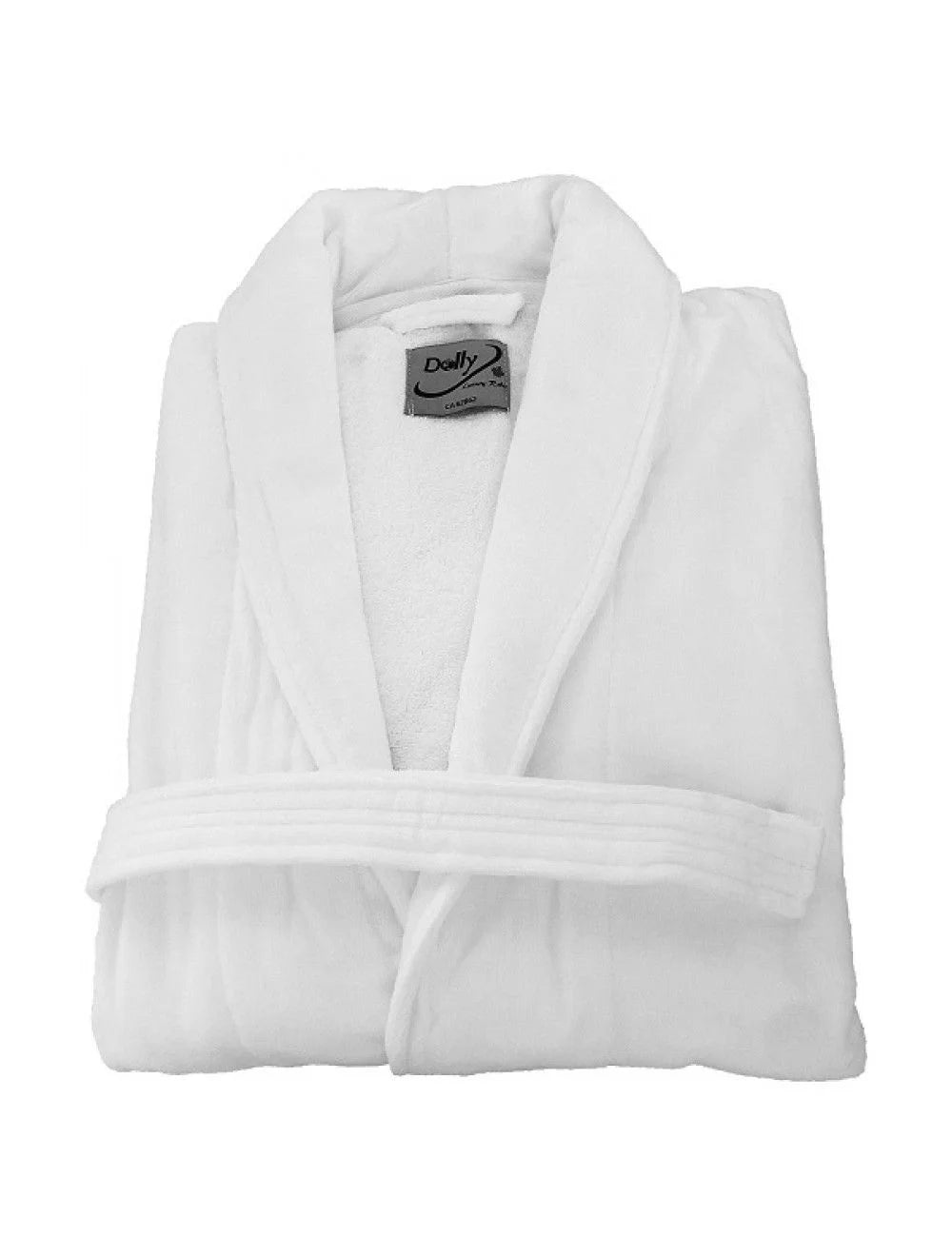 Dolly Large & Extra Large White 100 Percent Cotton Velour Unisex Bathrobes, 100 Percent Cotton, Double Loop, Shawl Collar - Restaurant Equipment and Smallwares - Canadian Distribution