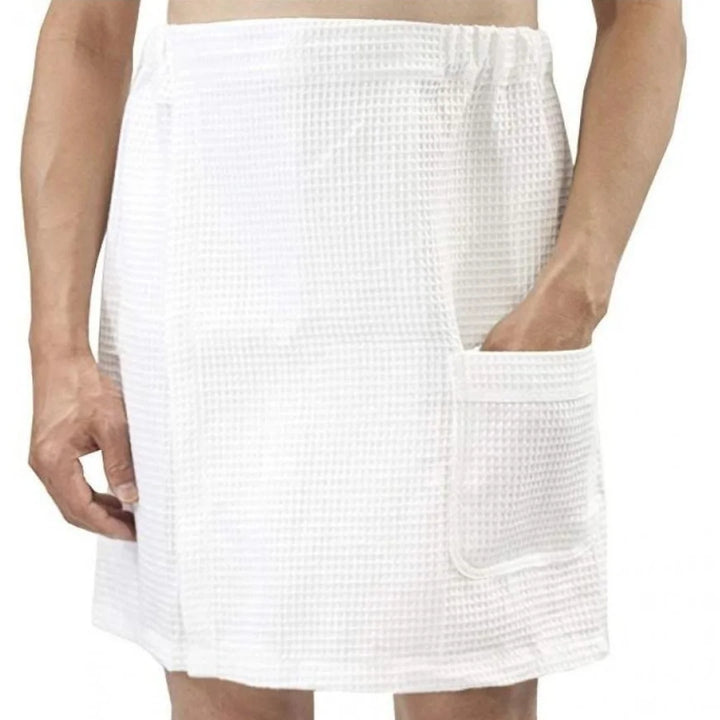 His n Her Cotton & Polyester Waffle Standard Men Spa Waist Wraps, With Velcro, Snap, Pocket - Restaurant Equipment and Smallwares - Canadian Distribution