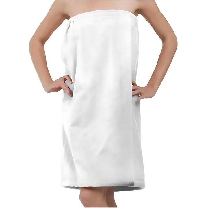Dolly Large & Extra Large Cotton Velour Women Spa Waist Wraps, With Velcro, Snap, Pocket - Restaurant Equipment and Smallwares - Canadian Distribution