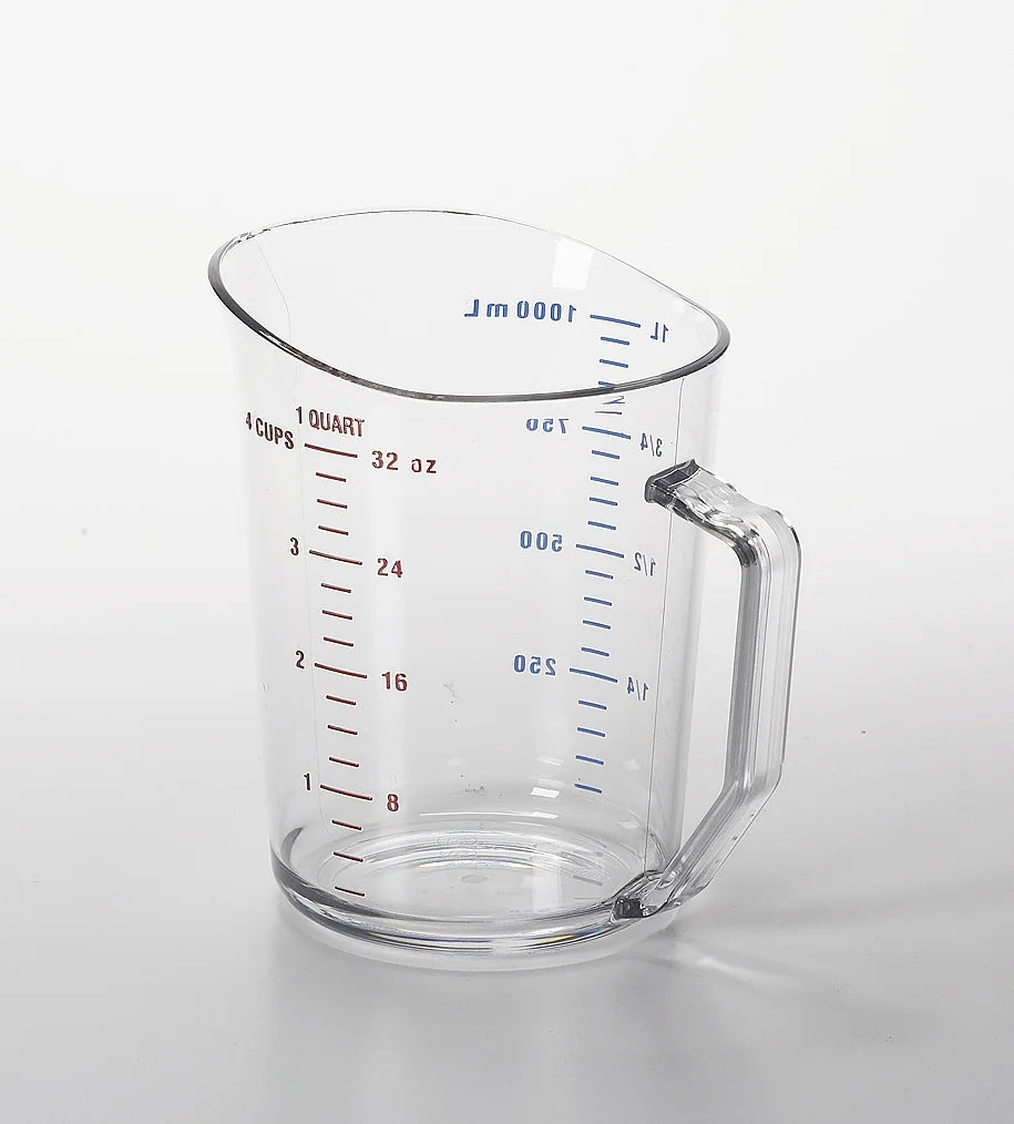 Cambro 1Qt Clear Plastic Measuring Cups - Restaurant Equipment and Smallwares - Canadian Distribution