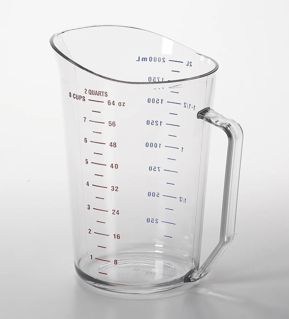 Cambro 2Qt Clear Plastic Measuring Cups - Restaurant Equipment and Smallwares - Canadian Distribution
