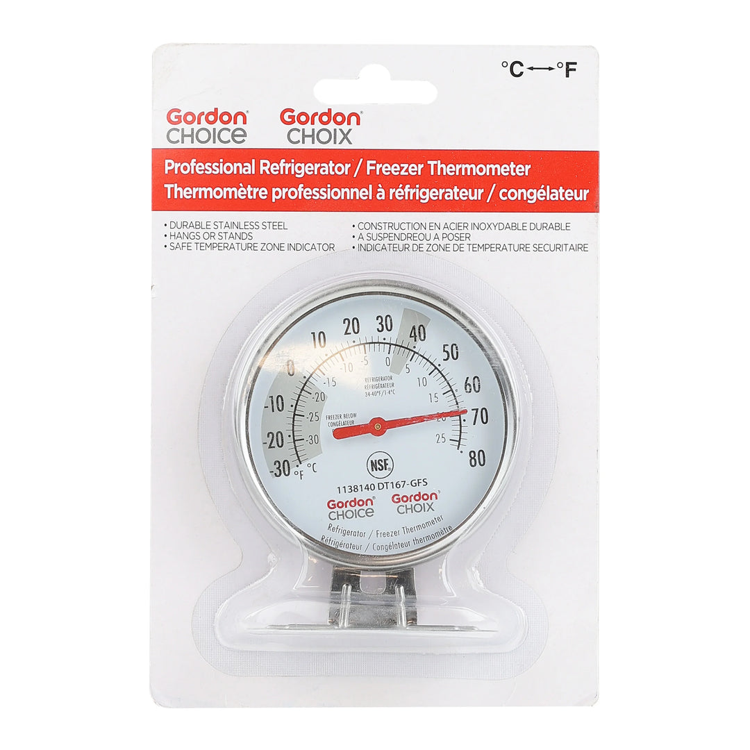 Gordon Choice Dial Fridge Freezer Thermometers, -28-88F - Restaurant Equipment and Smallwares - Canadian Distribution