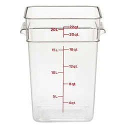 Cambro 22Qt Square Clear Camwear Food Storage Container - Restaurant Equipment and Smallwares - Canadian Distribution - Ships Free Within Canada on Orders Above CAD $199