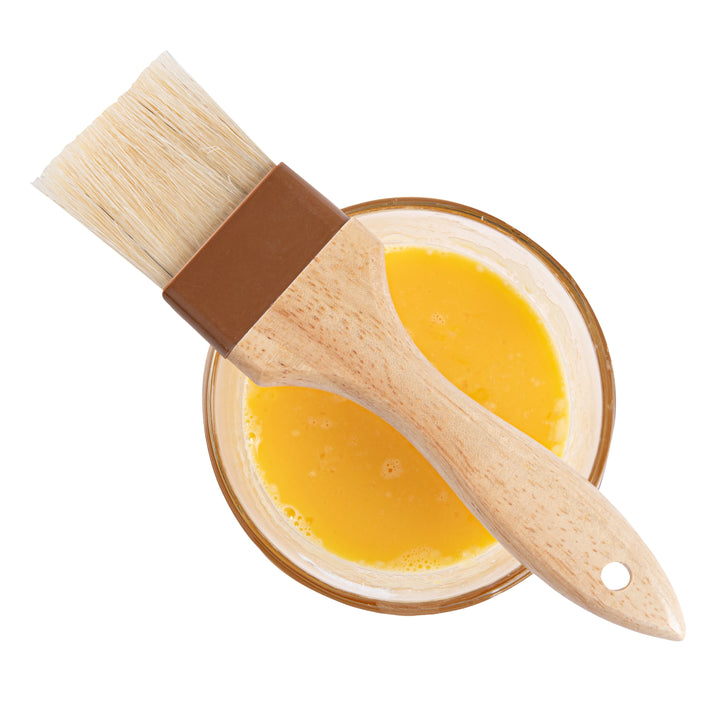 Restaurantware Pastry Tek 8.75In Natural Wood Pastry Brush, With Boar Bristle, 2In Wide - Restaurant Equipment and Smallwares - Canadian Distribution - Ships Free Within Canada on Orders Above CAD $199