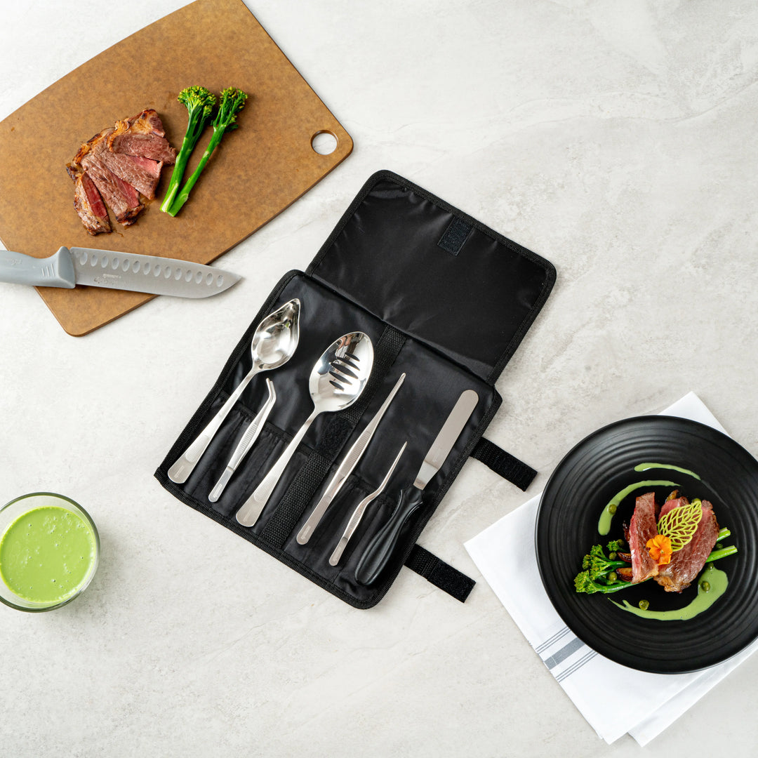 Restaurantware Met Lux 6-Piece Stainless Steel Plating Tool Set - Restaurant Equipment and Smallwares - Canadian Distribution - Ships Free Within Canada on Orders Above CAD $199