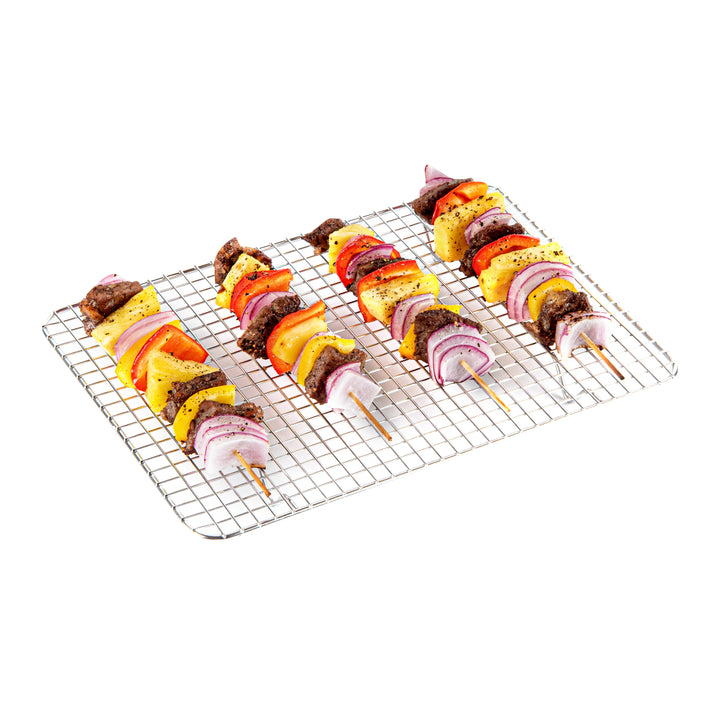 Restaurantware Met Lux 8.50 x 12In Footed Wire Cooling Rack, Stainless Steel, for Quarter-Size Sheet Pan - Restaurant Equipment and Smallwares - Canadian Distribution - Ships Free Within Canada on Orders Above CAD $199