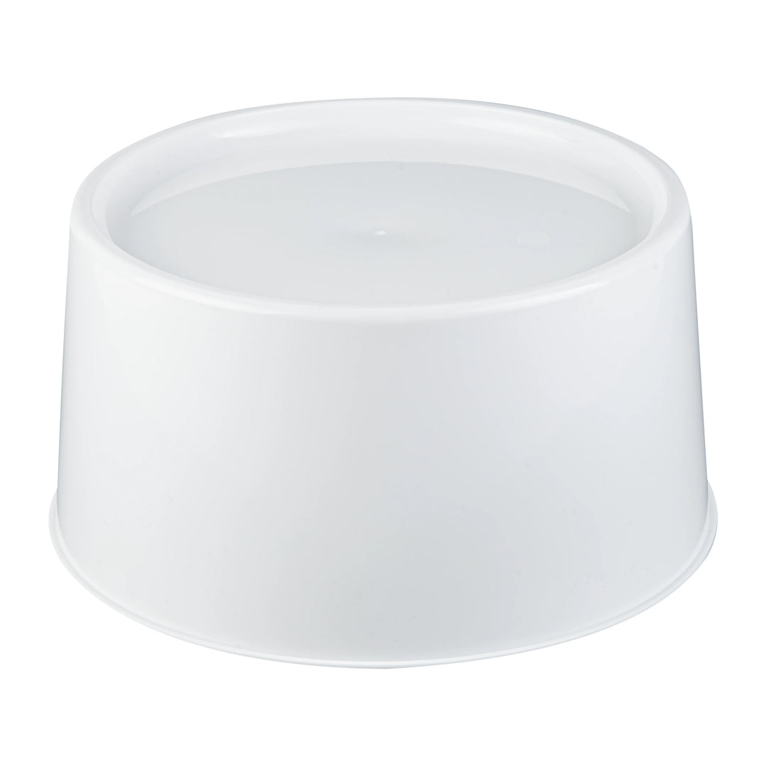 Restaurantware Bev Tek Round Beverage Dispenser Base, White, Plastic, 10.50 x 10.50 x 6.50 Inch, for 3 & 6 Gallon Beverage Dispensers - Restaurant Equipment and Smallwares - Canadian Distribution