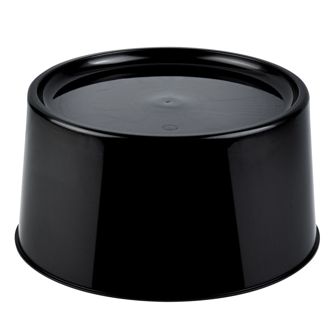 Restaurantware Bev Tek Round Beverage Dispenser Base, Black, Plastic, 10.50 x 10.50 x 6.50 Inch, for 3 & 6 Gallon Beverage Dispensers - Restaurant Equipment and Smallwares - Canadian Distribution