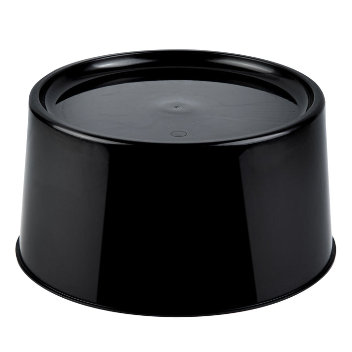 Restaurantware Bev Tek Round Beverage Dispenser Base, Black, Plastic, 10.50 x 10.50 x 6.50 Inch, for 3 & 6 Gallon Beverage Dispensers - Restaurant Equipment and Smallwares - Canadian Distribution