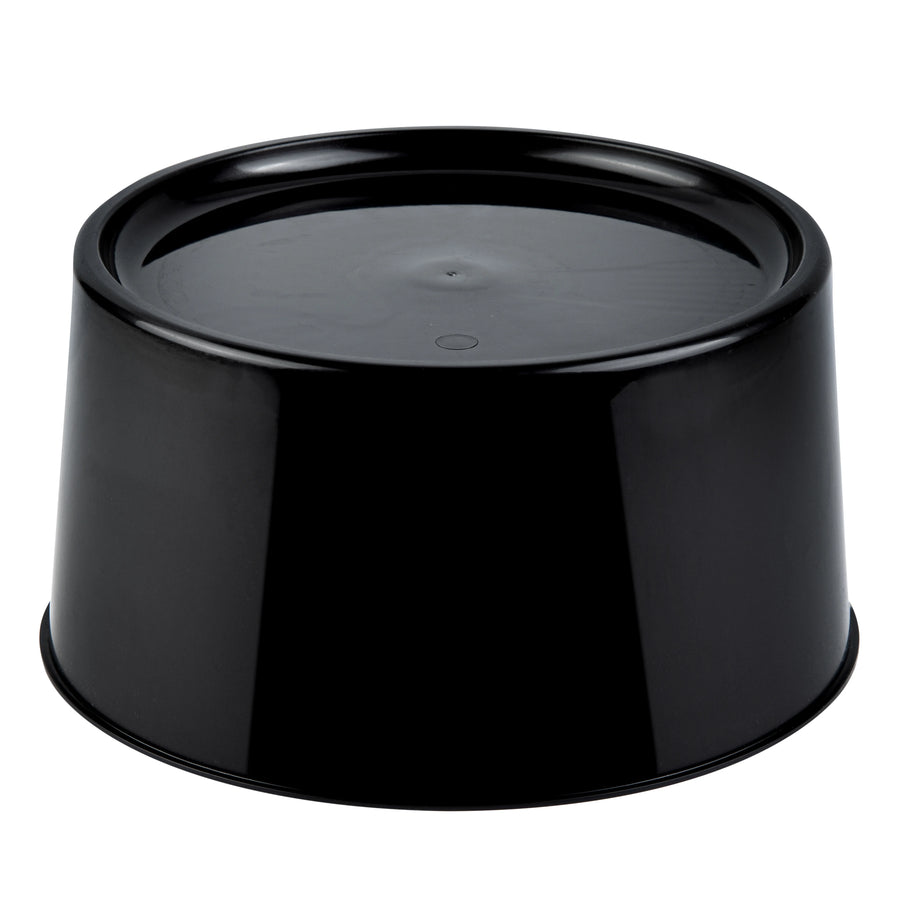 Restaurantware Bev Tek Round Beverage Dispenser Base, Black, Plastic, 10.50 x 10.50 x 6.50 Inch, for 3 & 6 Gallon Beverage Dispensers - Restaurant Equipment and Smallwares - Canadian Distribution