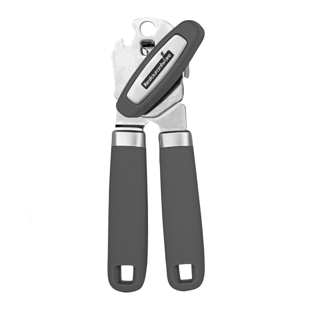Restaurantware Comfy Grip Stainless Steel Manual Can Opener, Gray, 7.75 x 2 x 2In - Restaurant Equipment and Smallwares - Canadian Distribution