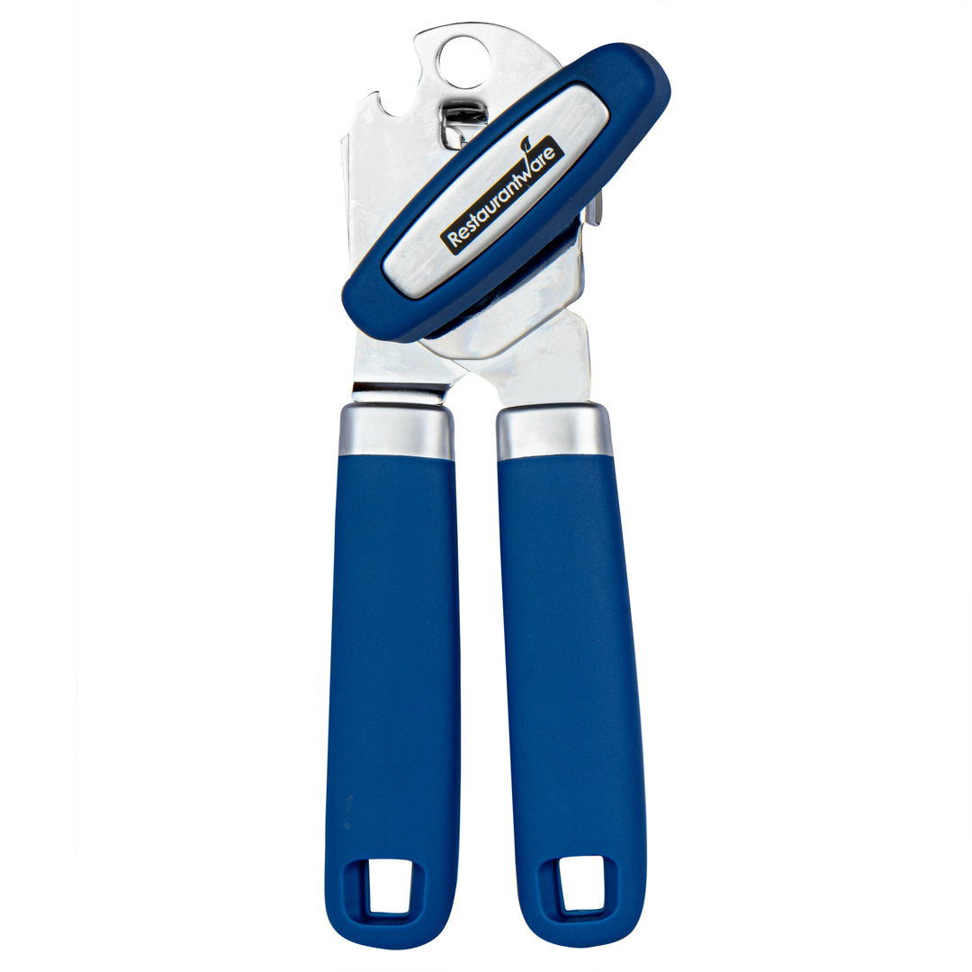 Restaurantware Comfy Grip Stainless Steel Manual Can Opener, Midnight Blue, 7.75 x 2 x 2.25In - Restaurant Equipment and Smallwares - Canadian Distribution