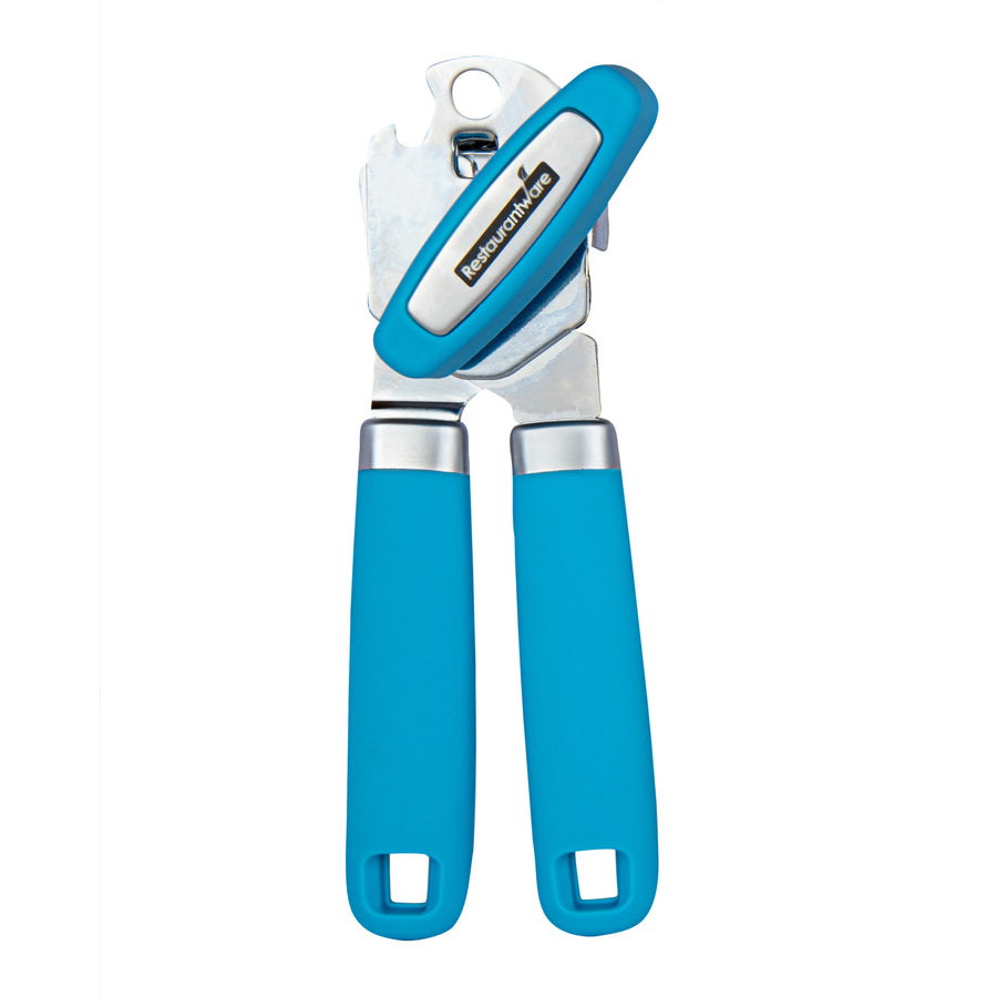 Restaurantware Comfy Grip Stainless Steel Manual Can Opener, Blue, 7.75 x 2 x 2In - Restaurant Equipment and Smallwares - Canadian Distribution