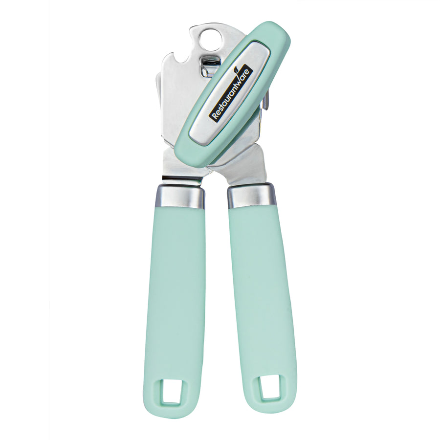 Restaurantware Comfy Grip Stainless Steel Manual Can Opener, Mint Green, 7.75 x 2 x 2.25In - Restaurant Equipment and Smallwares - Canadian Distribution