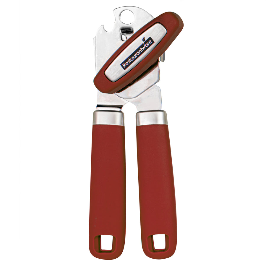 Restaurantware Comfy Grip Stainless Steel Manual Can Opener, Red, 7.75 x 2 x 2.25In - Restaurant Equipment and Smallwares - Canadian Distribution