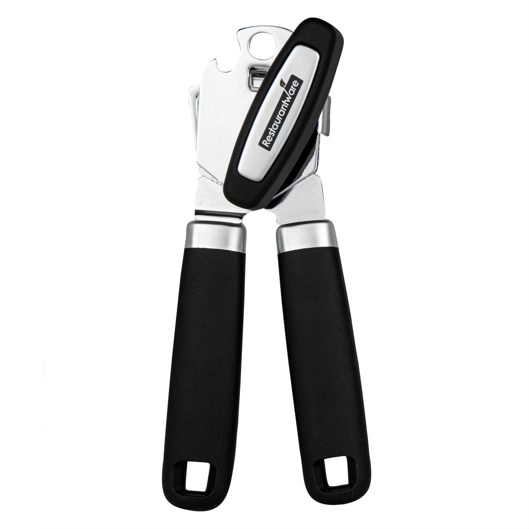 Restaurantware Comfy Grip Stainless Steel Manual Can Opener, Black, 7.75 x 2 x 2.25In - Restaurant Equipment and Smallwares - Canadian Distribution