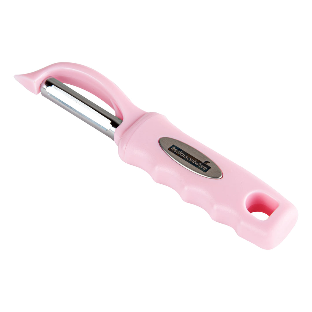 Restaurantware Comfy Grip 7.50In Stainless Steel Vegetable Peeler, Pink - Restaurant Equipment and Smallwares - Canadian Distribution