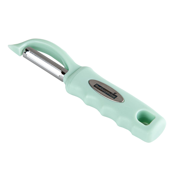 Restaurantware Comfy Grip 7.50In Stainless Steel Vegetable Peeler, Teal - Restaurant Equipment and Smallwares - Canadian Distribution