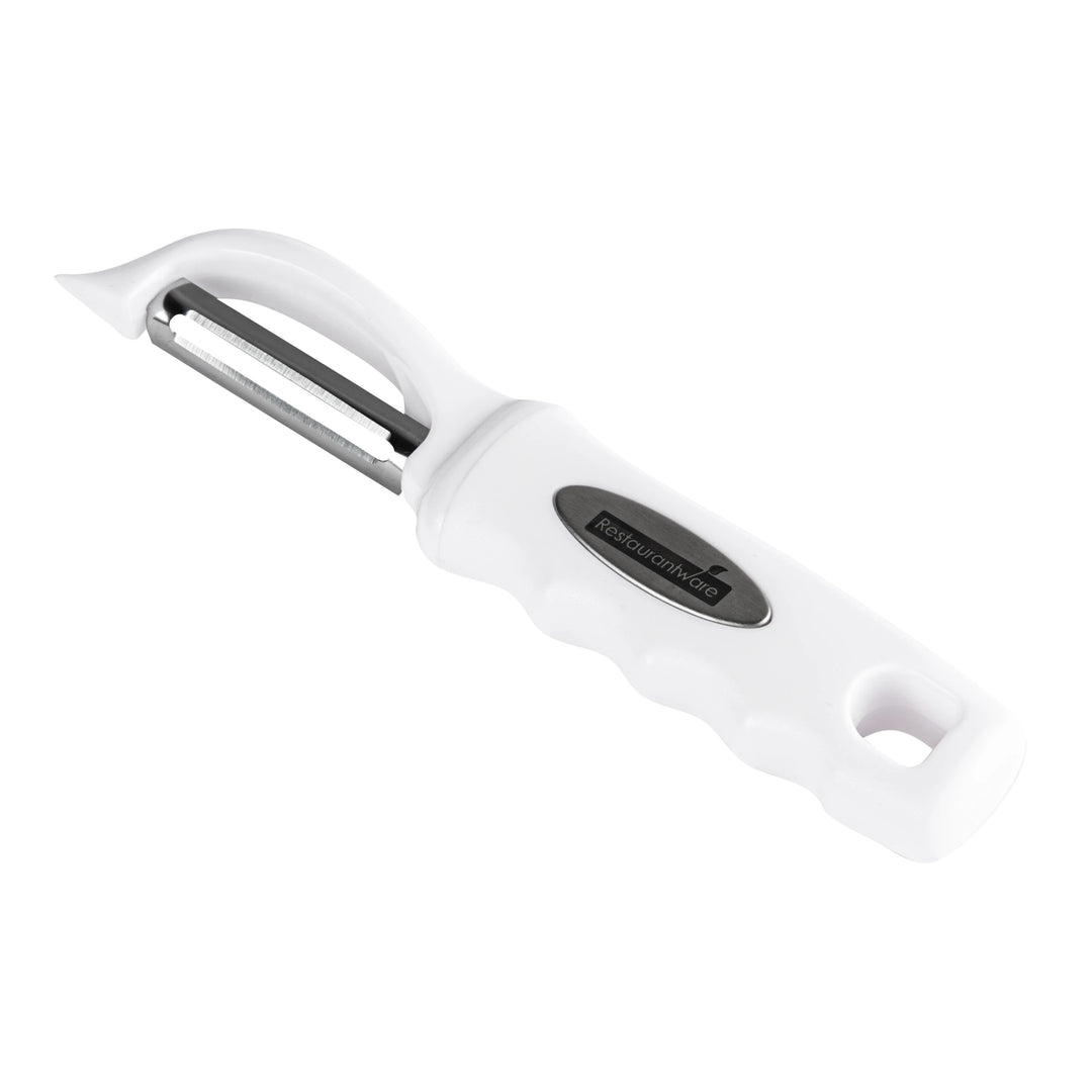 Restaurantware Comfy Grip 7.50In Stainless Steel Vegetable Peeler, White - Restaurant Equipment and Smallwares - Canadian Distribution
