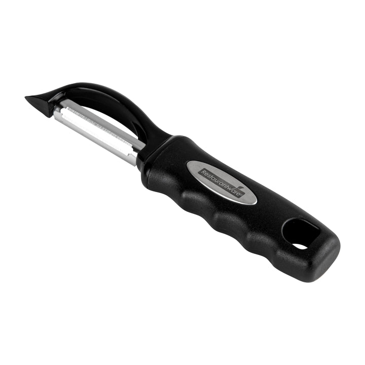 Restaurantware Comfy Grip 7.50In Stainless Steel Vegetable Peeler, Black - Restaurant Equipment and Smallwares - Canadian Distribution