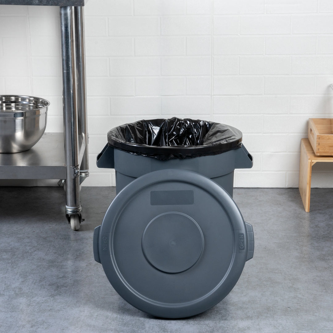 Restaurantware RW Clean Trash Can & Ingredient Bin Lids, Plastic, Gray, for 10 Gallon Trash Can & Ingredient - Restaurant Equipment and Smallwares - Canadian Distribution - Ships Free Within Canada on Orders Above CAD $199