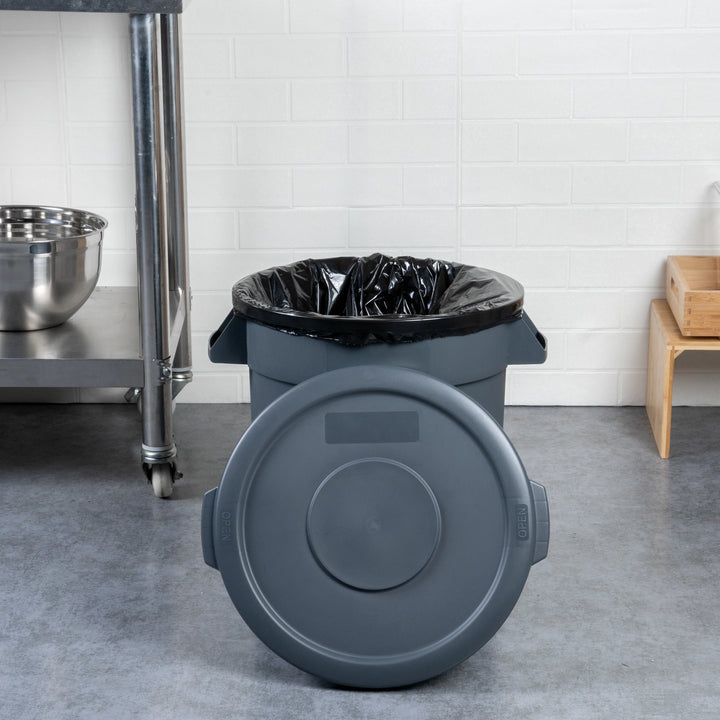 Restaurantware RW Clean Trash Can & Ingredient Bin Lids, Plastic, Gray, for 10 Gallon Trash Can & Ingredient - Restaurant Equipment and Smallwares - Canadian Distribution - Ships Free Within Canada on Orders Above CAD $199