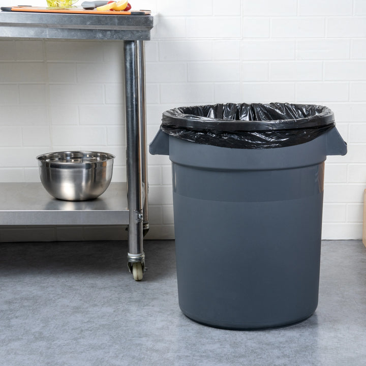 Restaurantware RW Clean 20 Gallon Trash Can & Ingredient Bin, Gray, Plastic, 22 x 19.25 x 22.75 Inch - 1 Unit/Case - Restaurant Equipment and Smallwares - Canadian Distribution - Ships Free Within Canada on Orders Above CAD $199