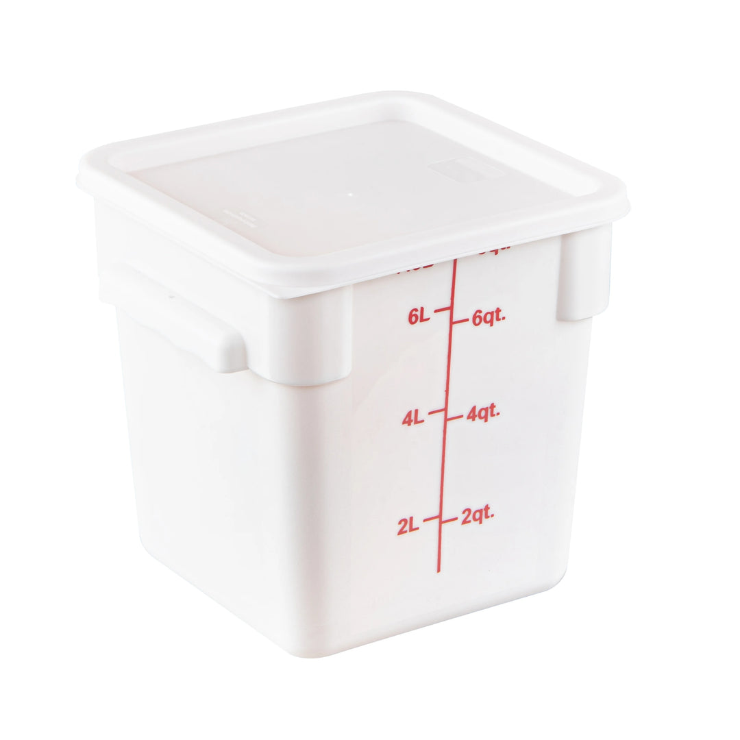 Restaurantware Met Lux Lid, White, Plastic, Square, for 6 & 8 Quart Food Storage Containe - Restaurant Equipment and Smallwares - Canadian Distribution - Ships Free Within Canada on Orders Above CAD $199