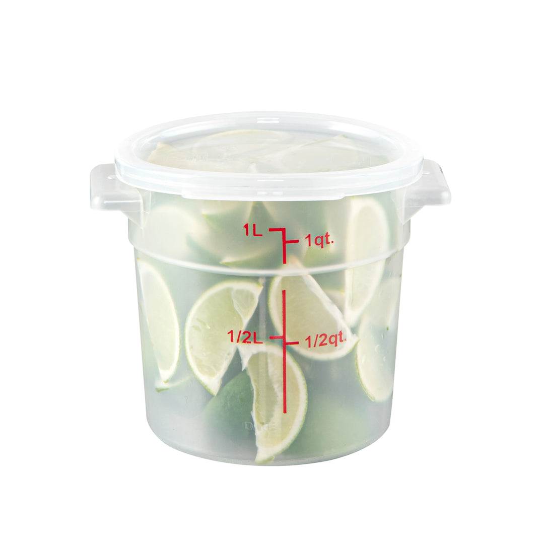 Restaurantware Met Lux Lid, Translucent, Plastic, Round, for 1 Quart Food Storage Container - Restaurant Equipment and Smallwares - Canadian Distribution - Ships Free Within Canada on Orders Above CAD $199
