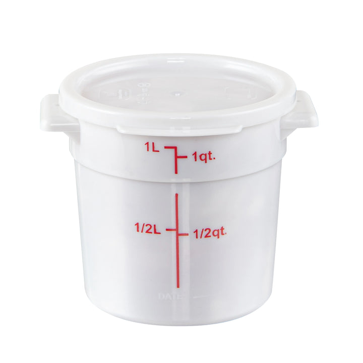Restaurantware Met Lux Lid, White, Plastic, Round, for 1 Quart Food Storage Container - Restaurant Equipment and Smallwares - Canadian Distribution - Ships Free Within Canada on Orders Above CAD $199