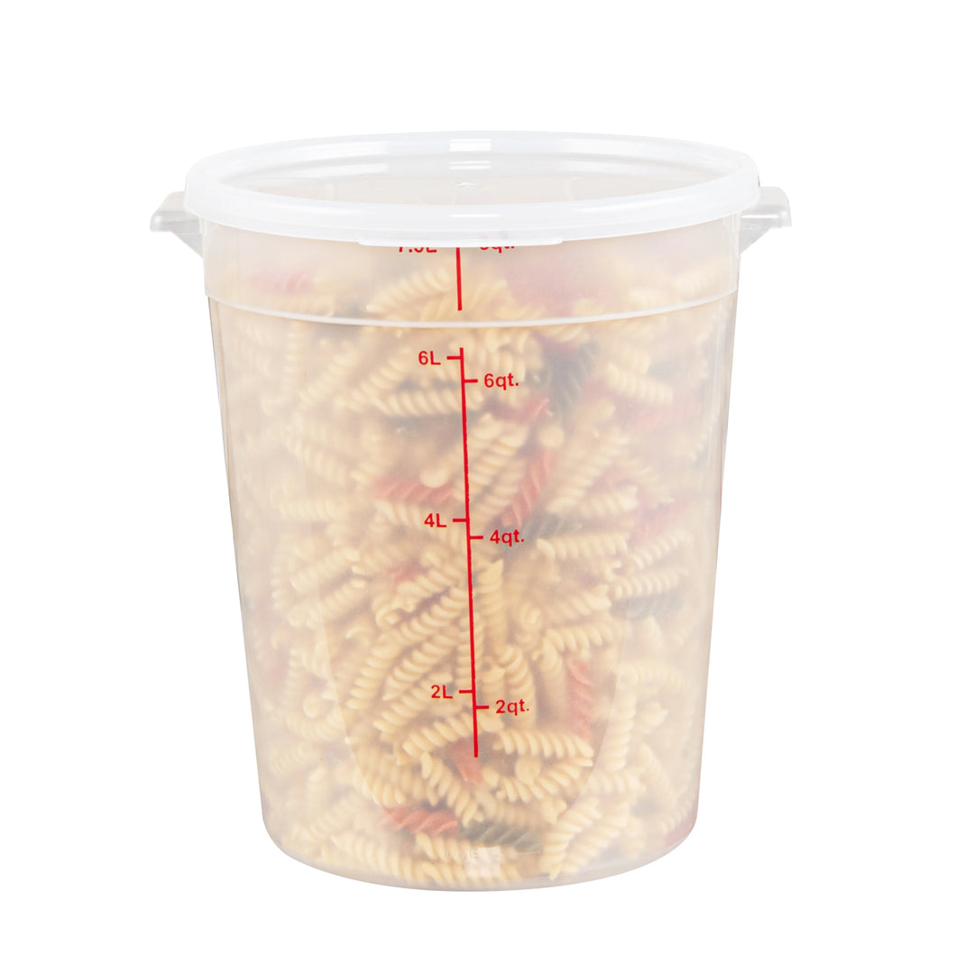 Restaurantware Met Lux Lid, Translucent, Plastic, Round, for 6 & 8 Quart Food Storage Containe - Restaurant Equipment and Smallwares - Canadian Distribution - Ships Free Within Canada on Orders Above CAD $199