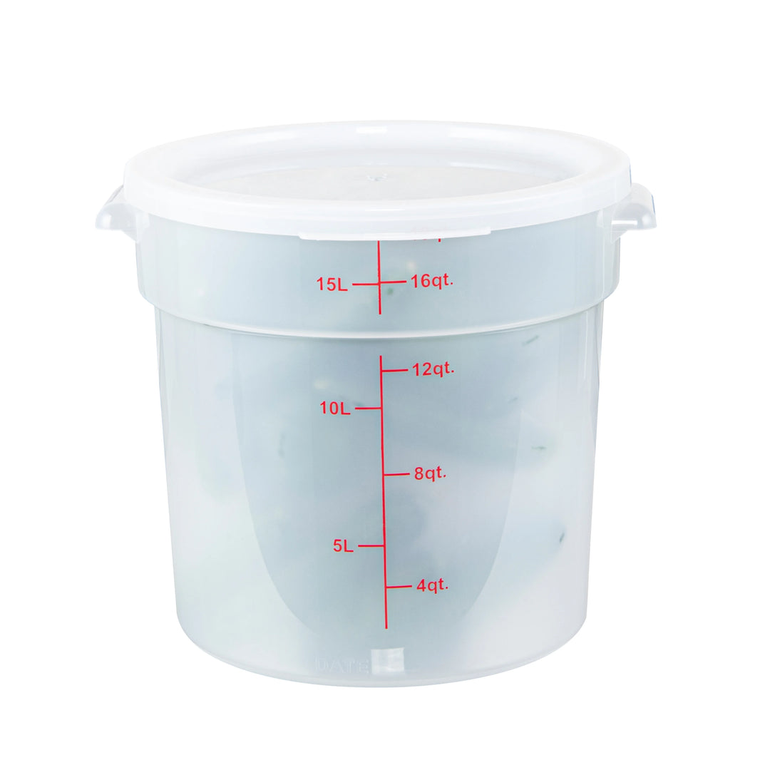 Restaurantware Met Lux Lid, Translucent, Plastic, Round, for 12/18/22 Quart Food Storage Conta - Restaurant Equipment and Smallwares - Canadian Distribution - Ships Free Within Canada on Orders Above CAD $199