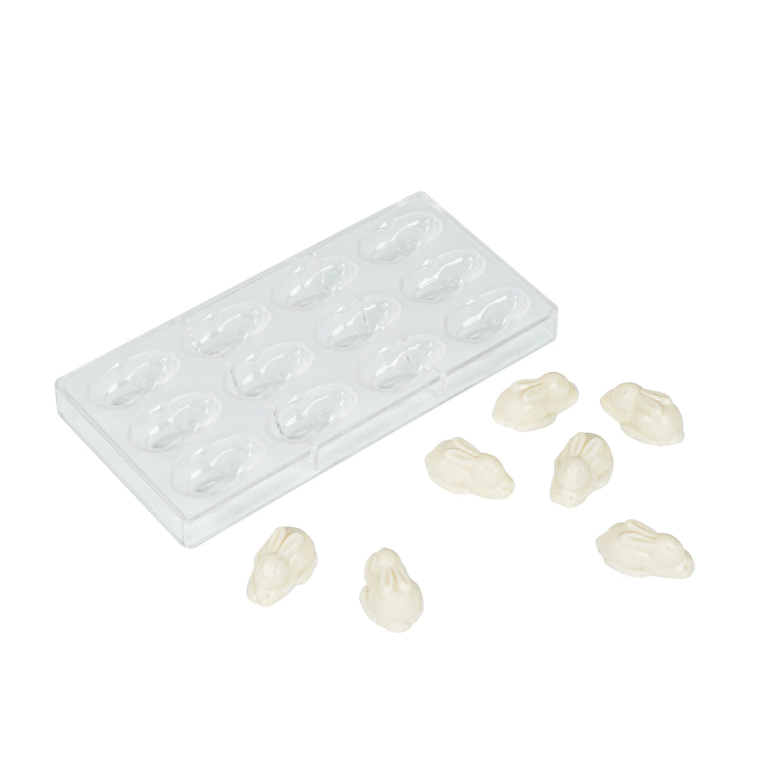 Restaurantware Pastry Tek 12-Compartment Bunny Candy & Chocolate Molds, Polycarbonate - Restaurant Equipment and Smallwares - Canadian Distribution - Ships Free Within Canada on Orders Above CAD $199