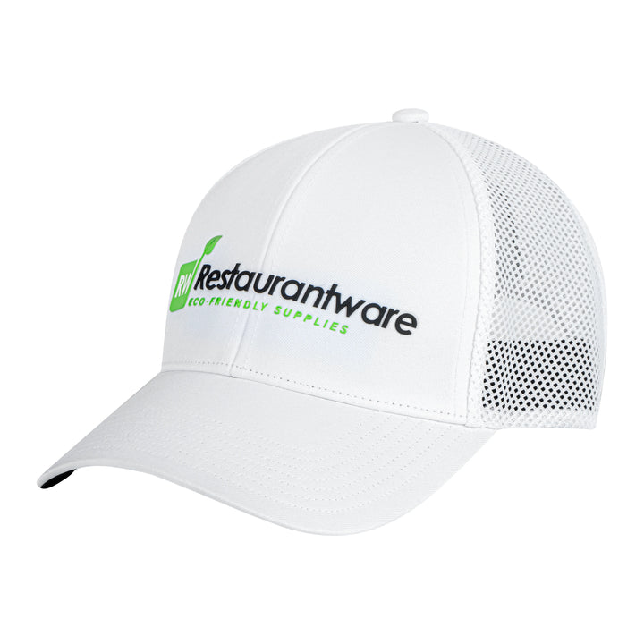 Restaurantware RW Threads Trucker Snapback Hats, White - Restaurant Equipment and Smallwares - Canadian Distribution - Ships Free Within Canada on Orders Above CAD $199