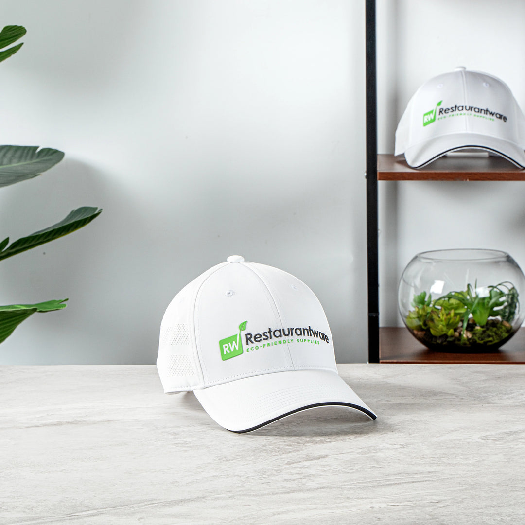 Restaurantware RW Threads Perforated Hats, White, Adjustable - Restaurant Equipment and Smallwares - Canadian Distribution - Ships Free Within Canada on Orders Above CAD $199