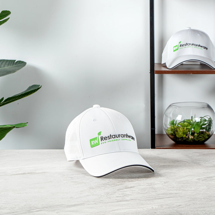 Restaurantware RW Threads Perforated Hats, White, Adjustable - Restaurant Equipment and Smallwares - Canadian Distribution - Ships Free Within Canada on Orders Above CAD $199