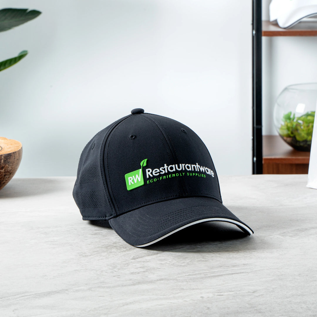 Restaurantware RW Threads Perforated Hats, Black, Adjustable - Restaurant Equipment and Smallwares - Canadian Distribution - Ships Free Within Canada on Orders Above CAD $199