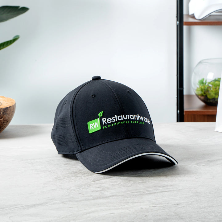 Restaurantware RW Threads Perforated Hats, Black, Adjustable - Restaurant Equipment and Smallwares - Canadian Distribution - Ships Free Within Canada on Orders Above CAD $199
