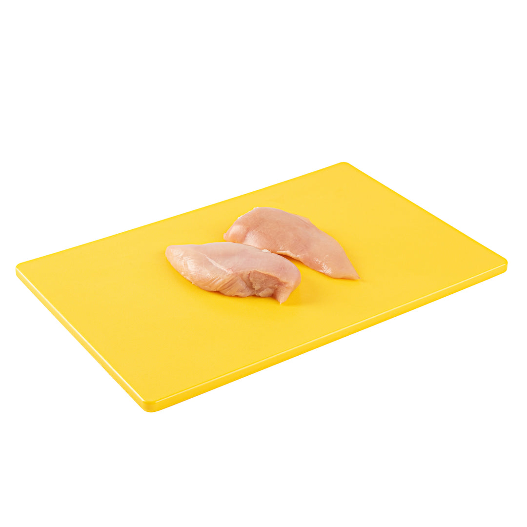 Restaurantware RW Base 18 x 12 Inch Cutting Boards, Yellow, Plastic - Restaurant Equipment and Smallwares - Canadian Distribution - Ships Free Within Canada on Orders Above CAD $199